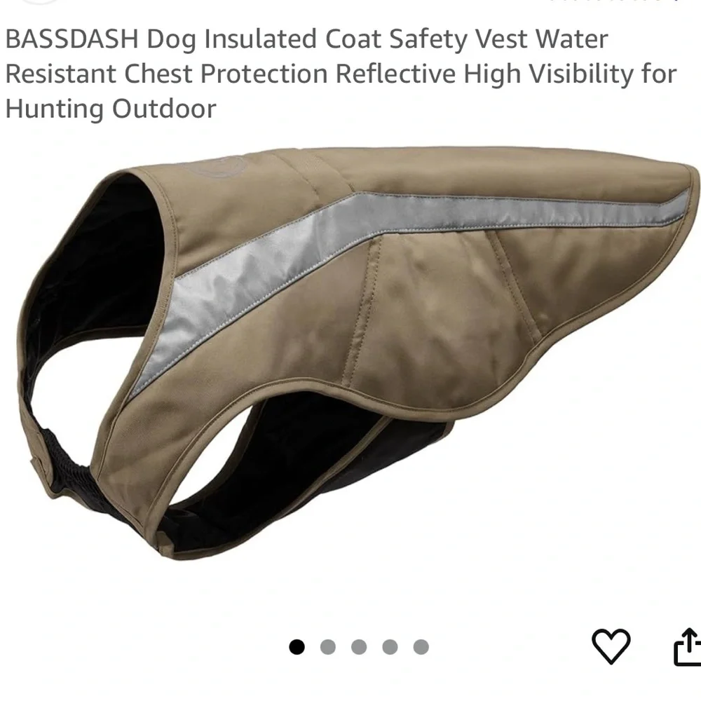 Reflective Tan Dog Jacket - Picture 2 of 7